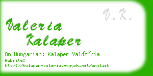 valeria kalaper business card